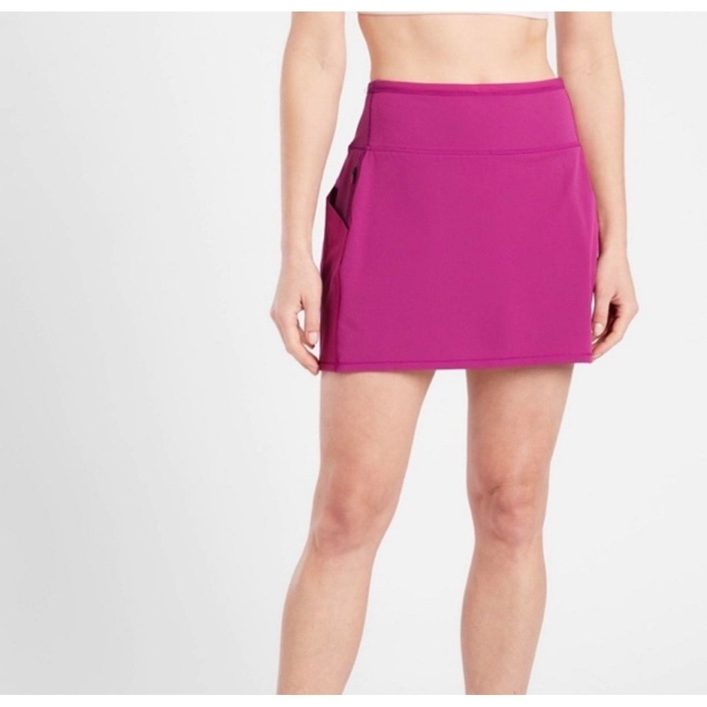 Athleta Action Skort Dobby 145 D Magenta Purple‎ Tennis Golf Athletic Womens XS